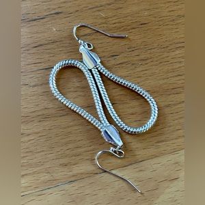 Avon Silver-tone Teardrop Dangle Earrings with French hook